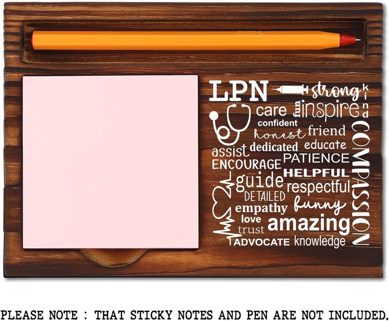 TRCENDE Thank You Licensed Practical Nurse LPN Gifts for Nurse Women, Nurse Week Appreciation Gift, LPN Graduation Gifts Birthday Christmas Gifts for Nurse LPN, Retro Self-Stick Note Pad Holders XB461 - Image 2